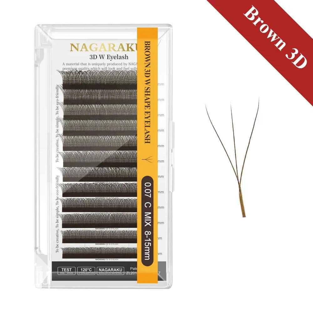 NAGARAKU Automatic Flowering W Shape Bloom 3D 4D 5D 6D 7D 8D Premade Fans Speed Eyelash Extensions Natural Soft Light Full...