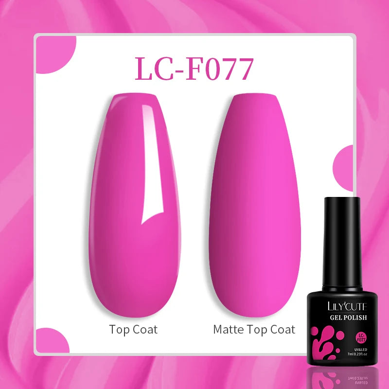 LILYCUTE 129 Colors 7ML Nail Gel Polish Nail Supplies Vernis Semi Permanent Nail Art Manicure Soak Off LED UV Gel Nail Var...