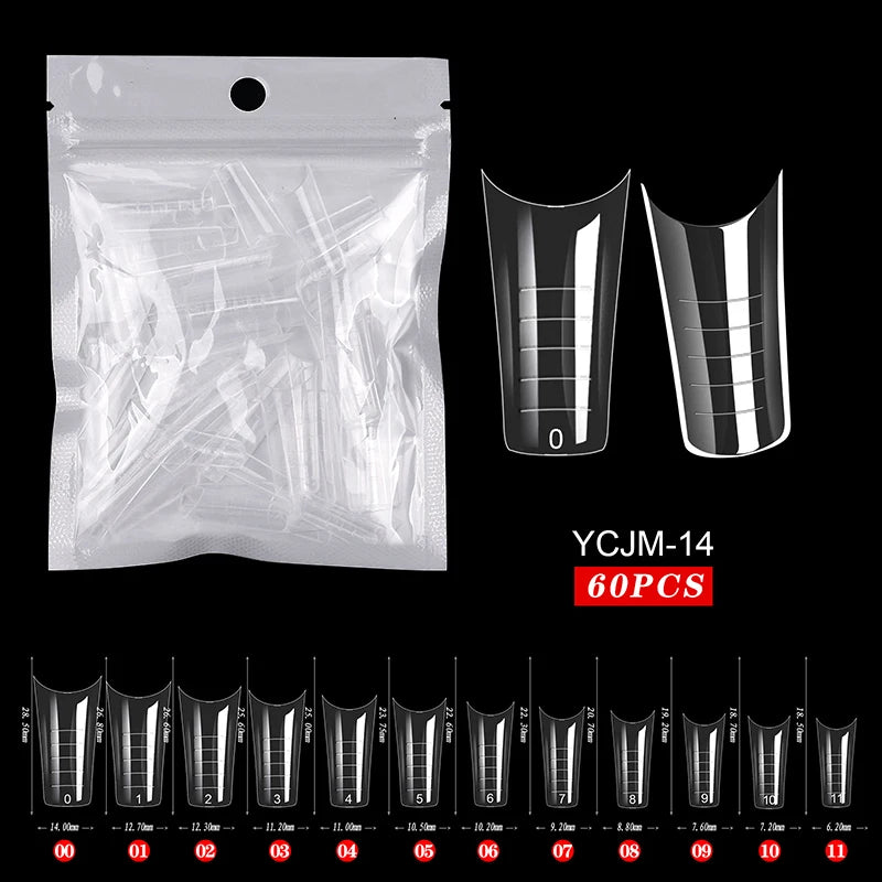 Extension False Nails Art Tips Acrylic Fake Finger Gel Polish Mold Sculpted Full Cover Press on Nails Manicures Accessories Tool YCJM-14