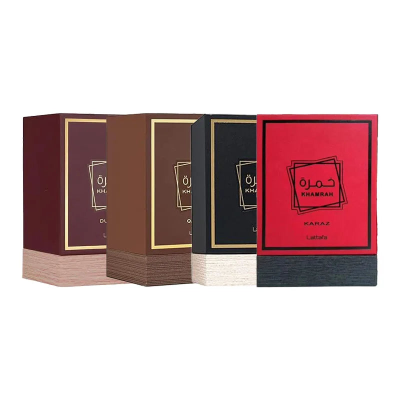 Lattafa Khamrah Dukhan Qahwa KARAZ Vanilla Warm Spicy Cinnamon Sweet Long-Lasting Fragrance for Unisex, 3.40 Ounce / 100 M...
