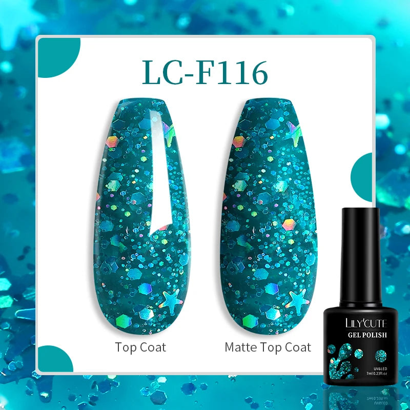 LILYCUTE 129 Colors 7ML Nail Gel Polish Nail Supplies Vernis Semi Permanent Nail Art Manicure Soak Off LED UV Gel Nail Var...
