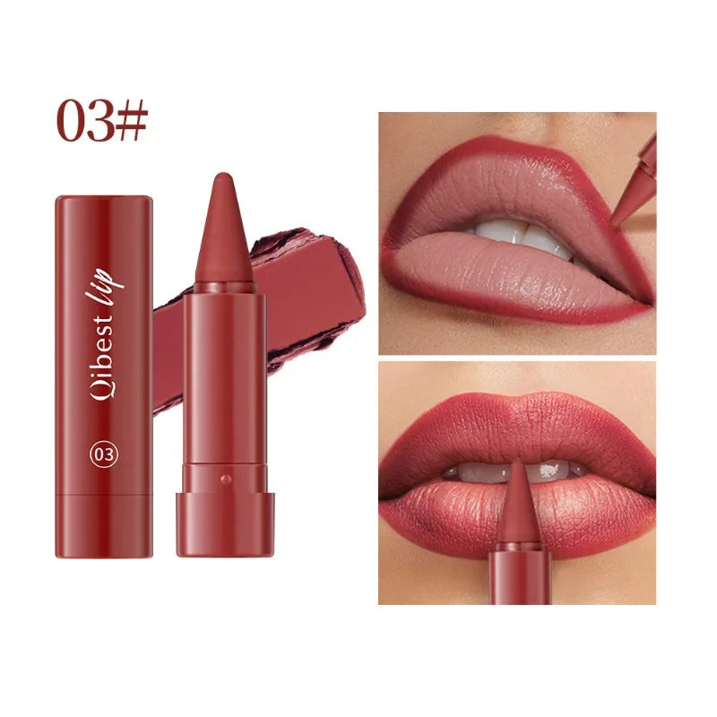 Tapered Lip Liner Pencil Set Matte Red Brown Velvet Lipstick Lasting Waterproof Non Sticky Contouring Tint Lipliner Lip Makeup 03