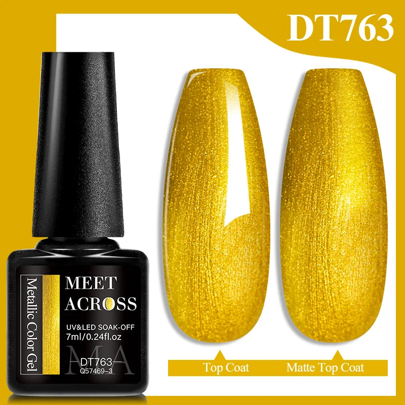 MEET ACROSS 7ml Popular Series Nail Gel Polish 140 Colors Soak Off UV/LED Long Lasting Nail Art Gel Varnish for Manicure N...