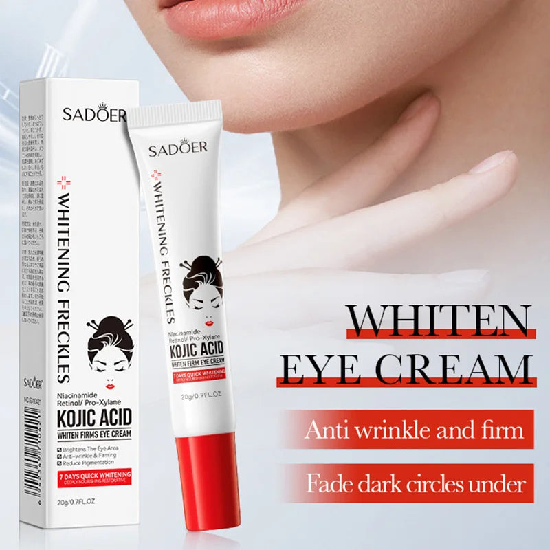 SADOER Kojic Acid Retinol Eye Cream Anti Dark Circles Remove Eye Bags Moisturizing Firming Beauty Eyes Skin Care Products - 