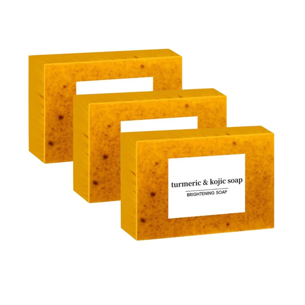 100g Turmeric Hand Made Soap, Lemon Kojic Acid Soap, Shower and Facial Soap body care 1/3/5pcs Aurora Glow Avenue