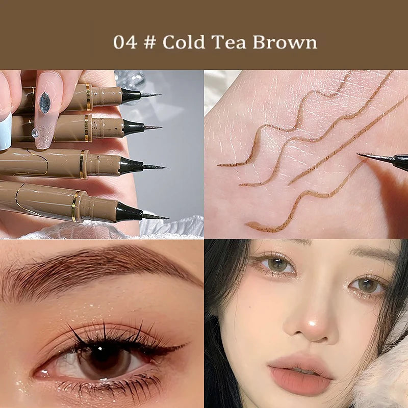 0.008mm Ultra Fine Eyebrow Pen Long Last Smudge Proof Waterproof Sweat-Proof High Pigmented Easy Applying Liquid Eyeliner Pencil Aurora Glow Avenue