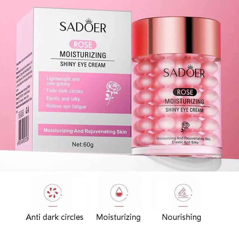 SADOER Rose Eye Cream Anti Dark Circles Removal Eye Bags Firming Moisturizing Beauty Eyes Creams Skin Care Products - 