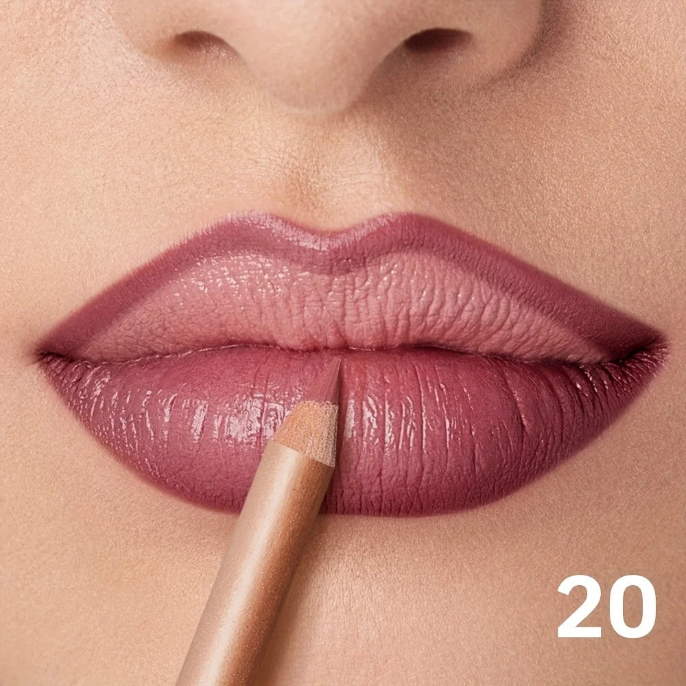 Matte Nude Lip Liner Pigmentation Long-Lasting Waterproof /Pencil Formula, Lip Pencil for Precise Lip Line, Lip Glossy Eff...