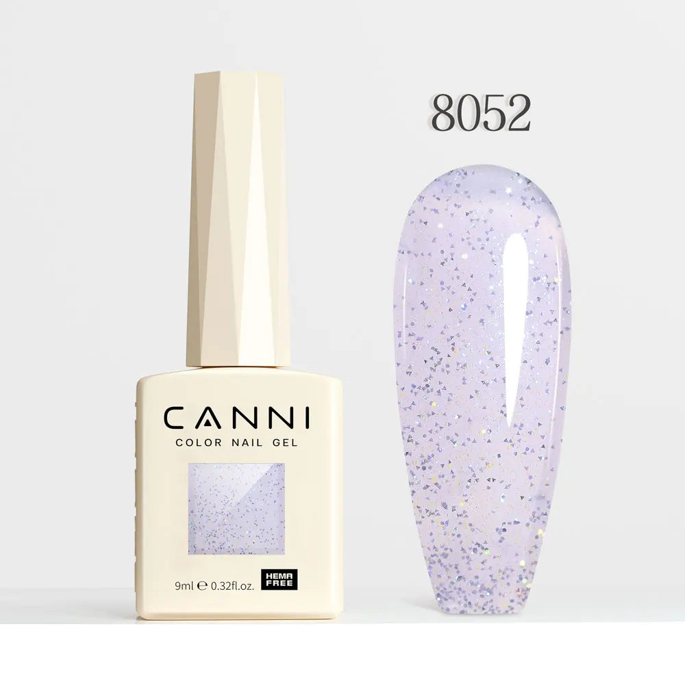 #8013 CANNI Nail Gel Polish Hema Free Super Glossy Glitter Cat Eye Gel Diamond Top Coat Semi Permanent Soak Off UV LED Varnish Aurora Glow Avenue