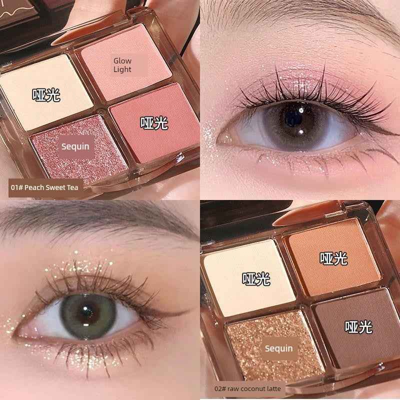 Genuine Goods Wake up at Home with Daydreaming Four Color Eyeshadow Palette Smoked Pink Brown Earth Color Everyday Joker Beginner
