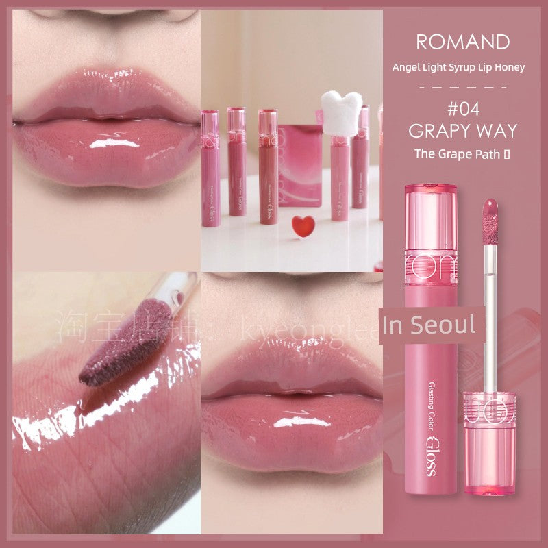 Romand South Korea Angel Long-Lasting Moisturizing Syrup Lip Gloss 04# Grapy Way "Grape Path" - 
