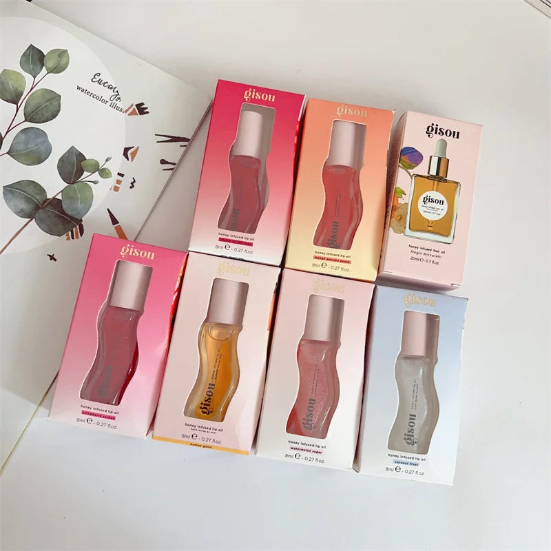 Original Gisou Moisturizing Lip Balm Lip Oil Gloss Care Of The Lips Benetitnt For Lips Plumping Exfoliating Plumping Gloss...