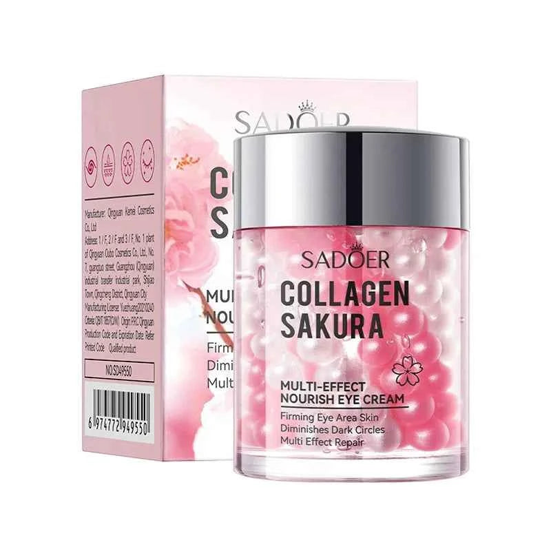 SADOER Hyaluronic Acid 24K Golden Sakura Eye Cream Anti Dark Circles Anti Wrinkles Moisturizing Anti-aging Creams Eyes Ski...