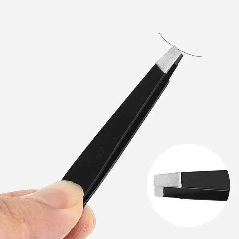 1/10pcs Black Precision Eyebrow Tweezers Stainless Steel Eye Brow Tools Professional Facial Hair Removal Shaping Makeup To...