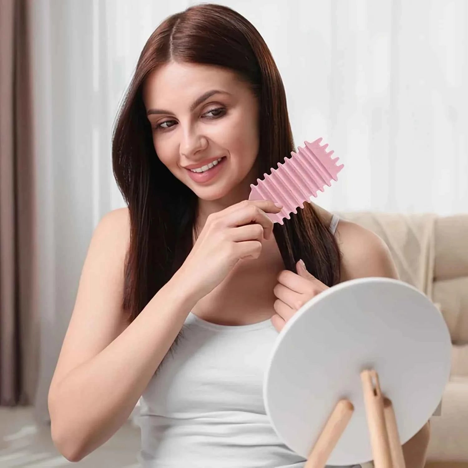 1/2pcs Detangling Candy Brush Curly Hair Scalp Massage Hair Comb with Cleaning Claw Natural Bristles Define Hair Styling T...