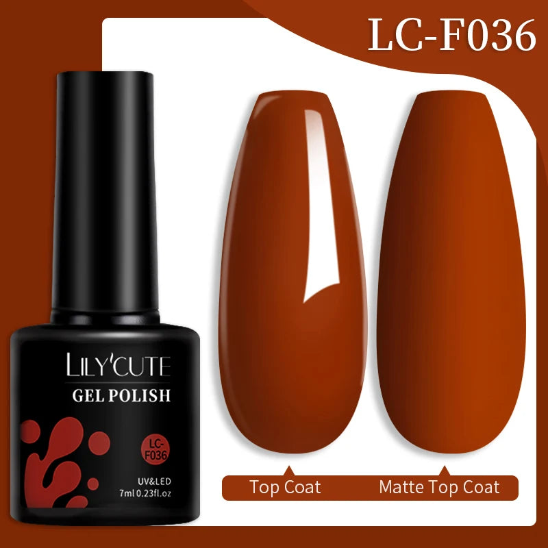 LILYCUTE Ancora Red Color Gel Nail Polish 152 Colors Fall Winter Trendy Long-Lasting French Style For Manicure Nail Art UV...