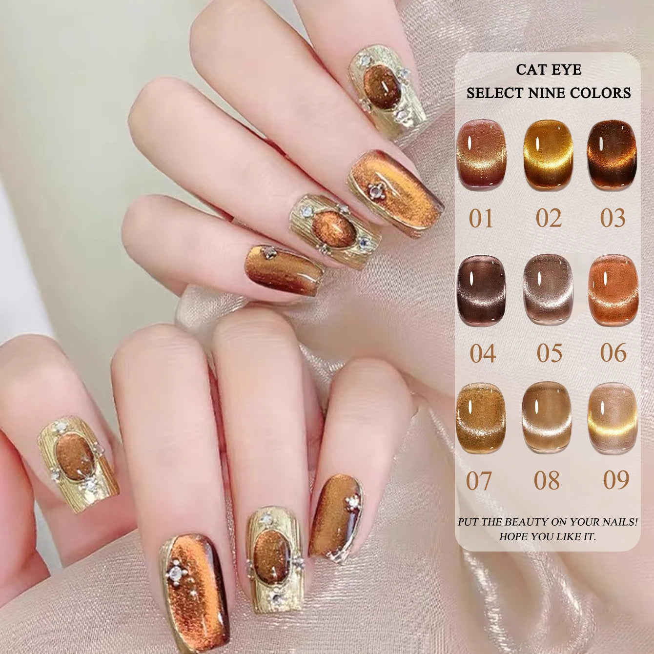 1-24pcs WS White Silver Cat Eye Magnetic Gel Nail Polish Ultra Shine Soak Off UV Gel Mirror Glass Cat Magnet Gel Varnish X...