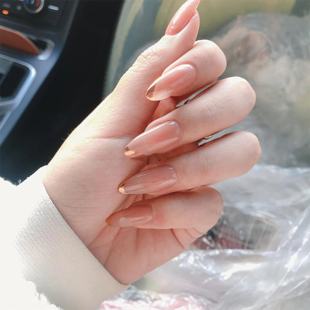 NEW Stiletto Coffin Clear Dual Forms False Tips Quick Building Gel Mold Nail System Full Cover Nail Extension Forms Top - 