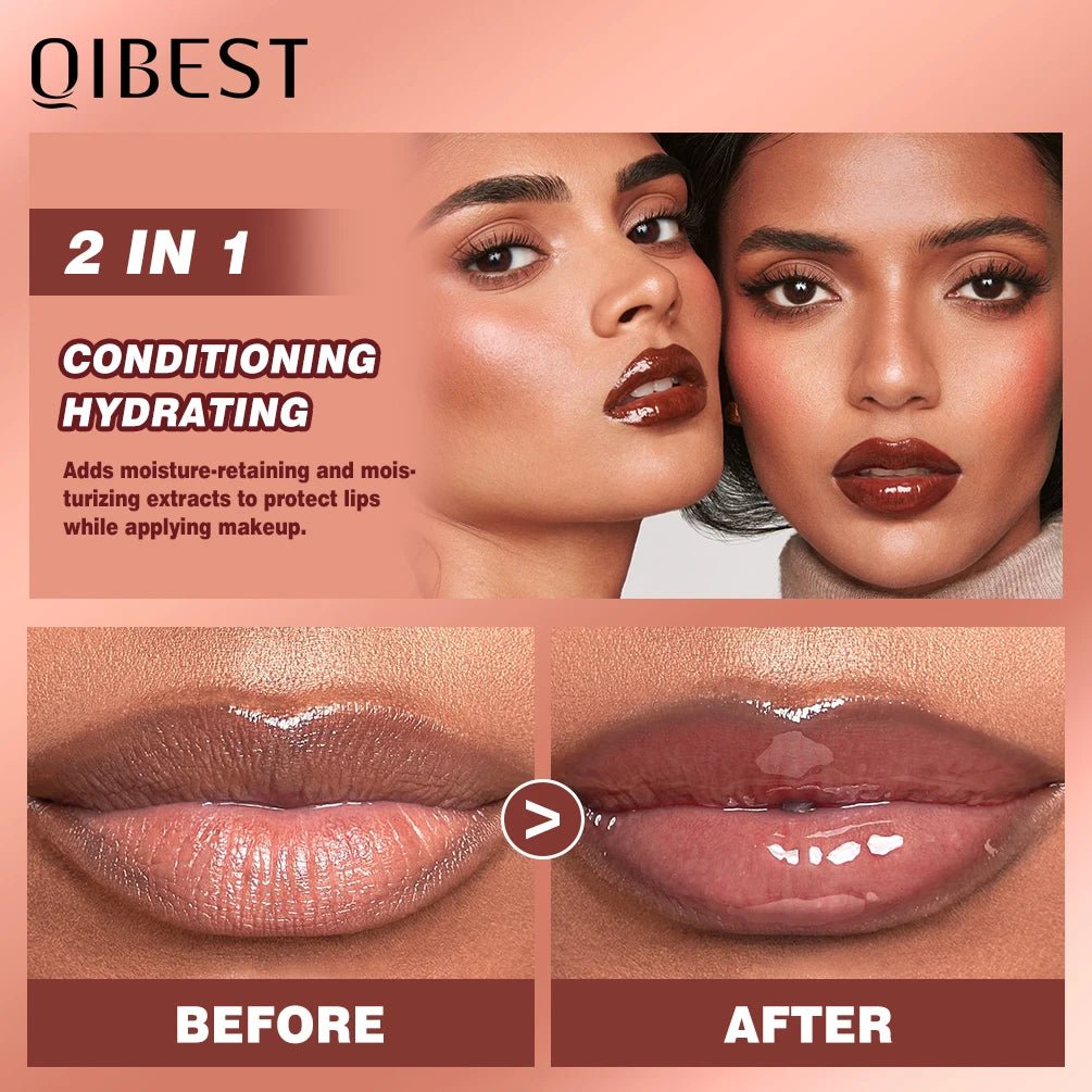 QIBEST Crystal Lip Balm Moisturizing Lip Gloss Oil Jelly Lipgloss Long Lasting Liquid Lipstick Hydrating Tinted Lip Serum ...
